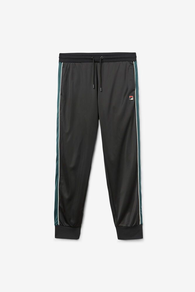 Fila Pants Mens Black Elijah Track - Ireland 85671-ZWFH